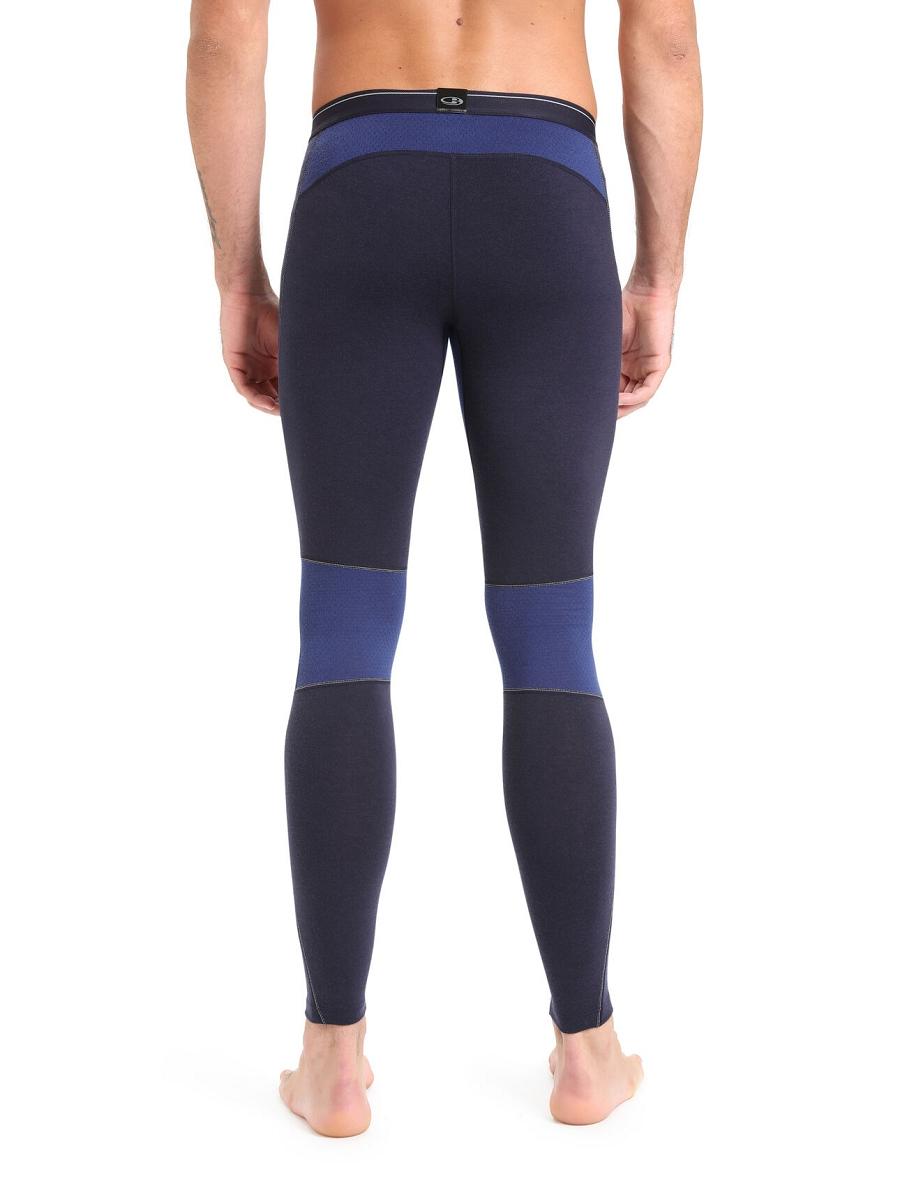 Men's Icebreaker BodyfitZone™ Merino 260 Zone Thermal Leggings Base Layers Midnight Navy / Royal Navy | CA 1555XYUF